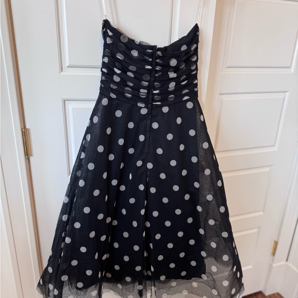 BCBGMaxAzria Black and White Polka Dot Dress